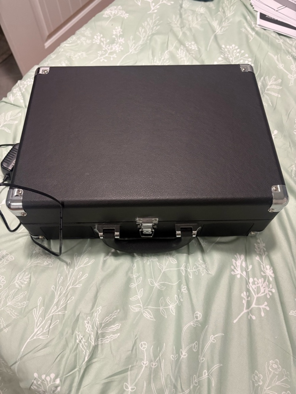 Black Victrola Record Player